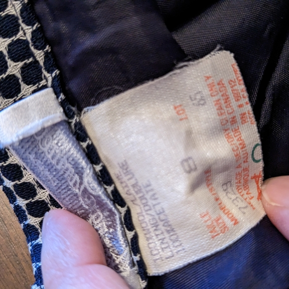 Vintage Irving Samuel Montreal Navy & White Pure Virgin Wool Jacket & Skirt … - Picture 12 of 13